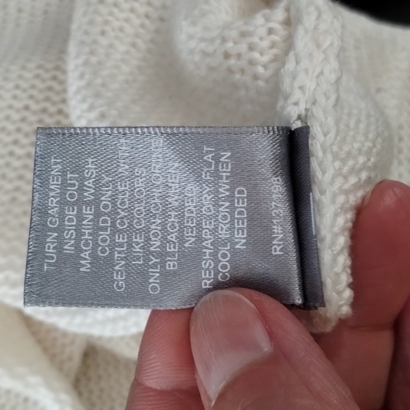 Marled Reunited Clothing sweater  cream "Summer Vibes" long sleeve size XL - Picture 6 of 6